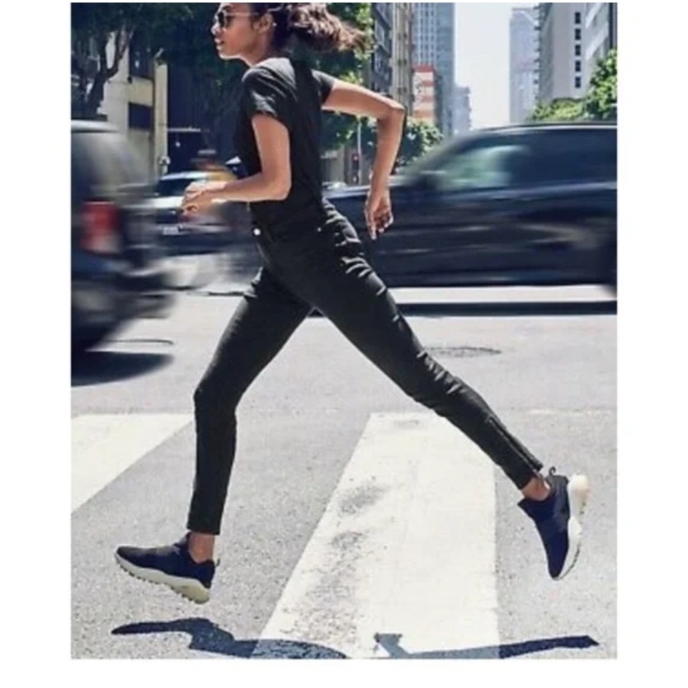 Athleta Dark Gray Cotton-Blend Leggings